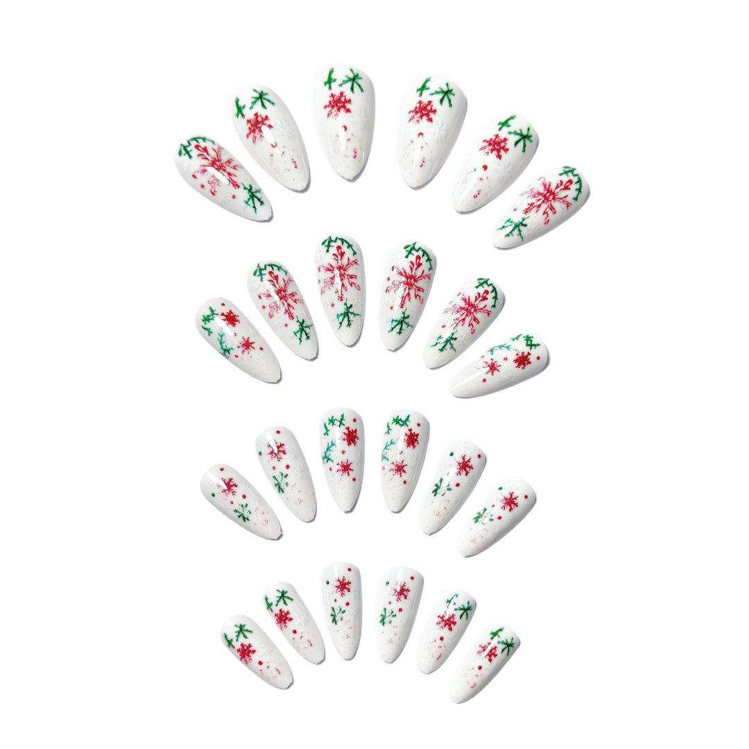 Artistic Snowflake Design Nail Art Bowlift