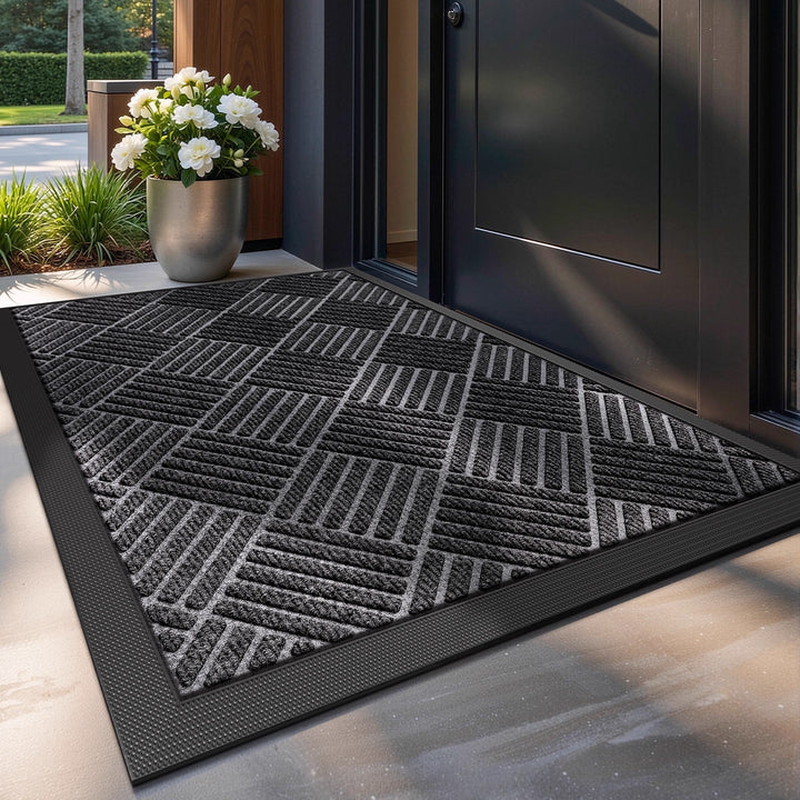 Unisex Durable Chevron Design Entrance Mat Bowlift