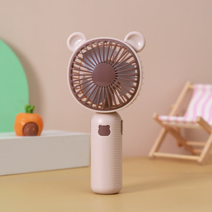 Ladies Portable Handheld Fan in Cute Bear Design Bowlift