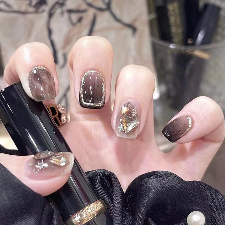 Glamorous nail art with crystal accents Bowlift