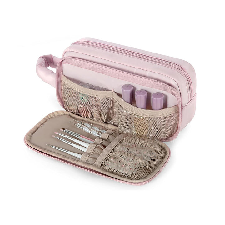 Cosmetic Organizer Bag with Transparent Design and Practical Compartments Bowlift