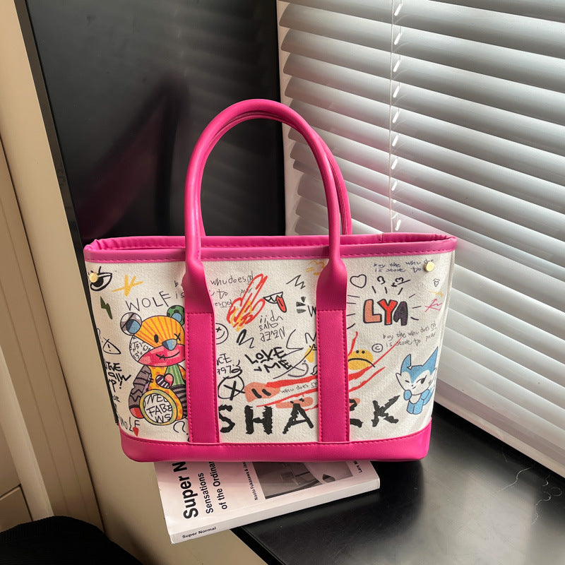 WoPlayful Illustrated Canvas Tote Bag Bowlift