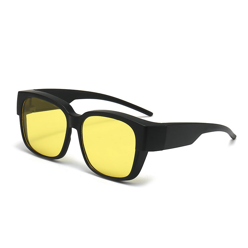 Women's stylish rectangular sunglasses with yellow lenses Bowlift