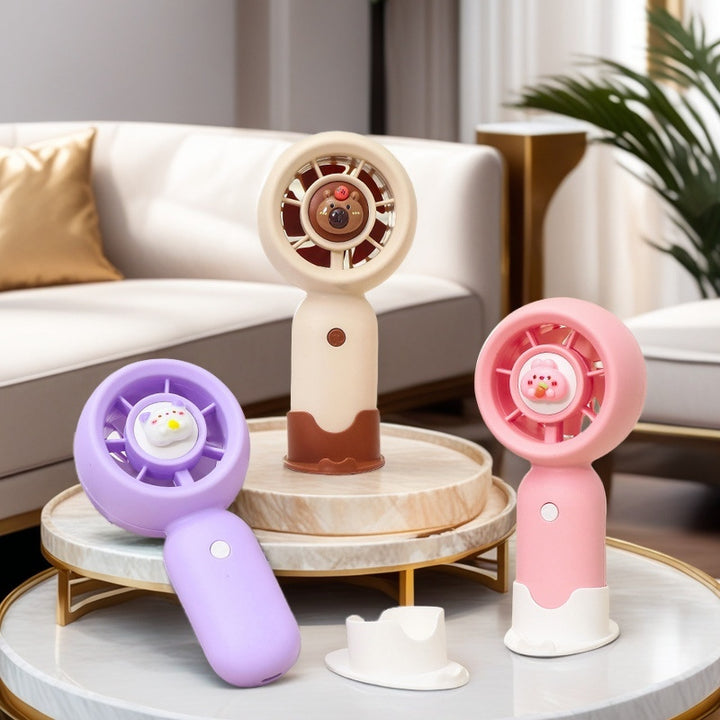 Ladies Portable Mini Fan with Cheeky Animal Designs Bowlift