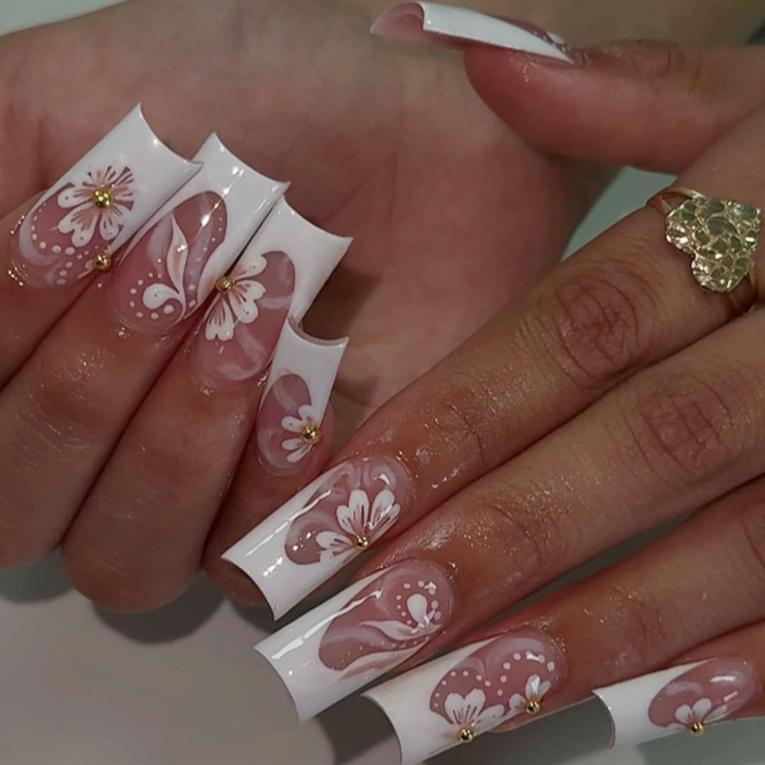Elegant Floral 3D Nail Art Extensions Bowlift 1789713260