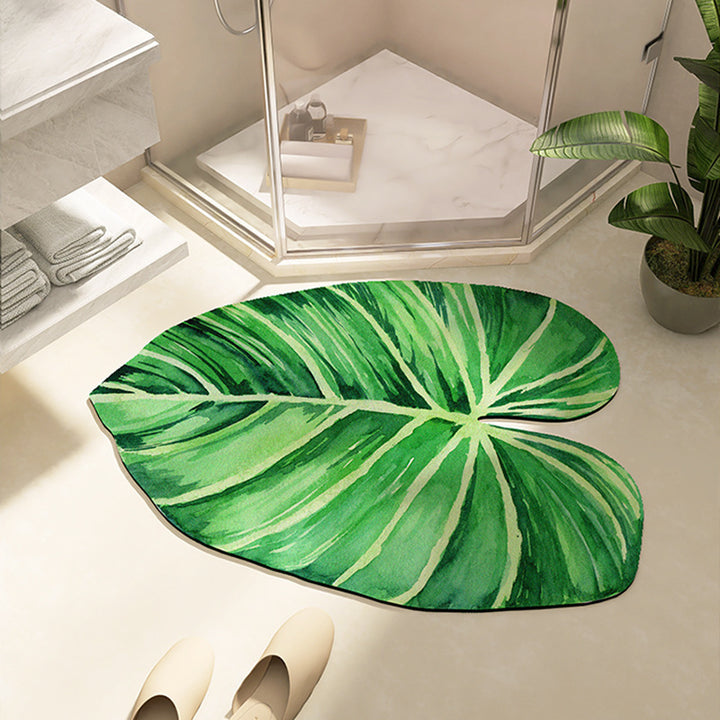 Leaf-Shaped Bath Mat Bowlift