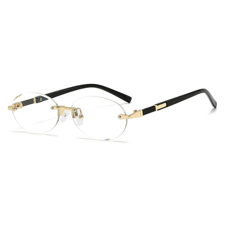 Women’s fashionable oval sunglasses with trendy metal frame Bowlift