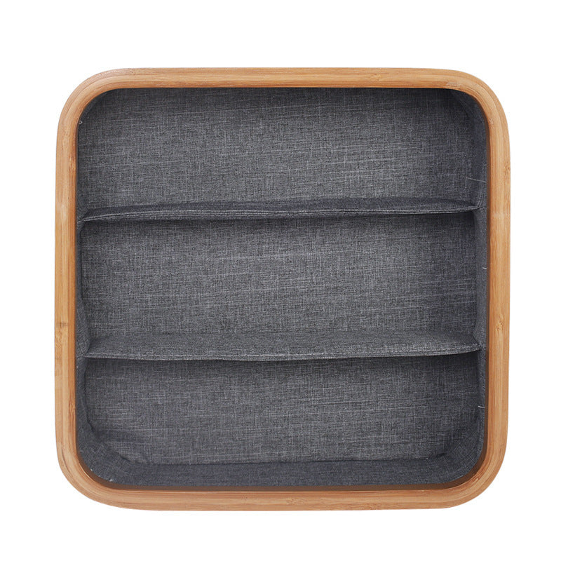 Multifunctional storage bowl made of bamboo and textile Bowlift