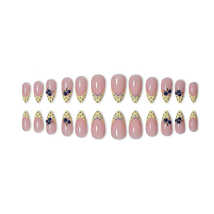 Elegant Floral Themed Press-On Nail Extensions Bowlift