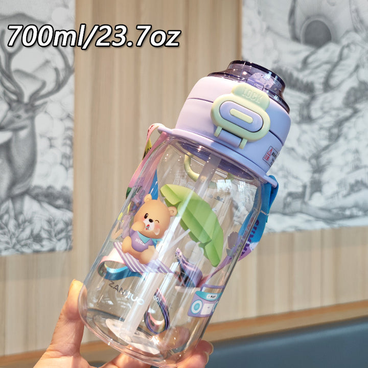 Women's creative water bottle with secure locking mechanism Bowlift