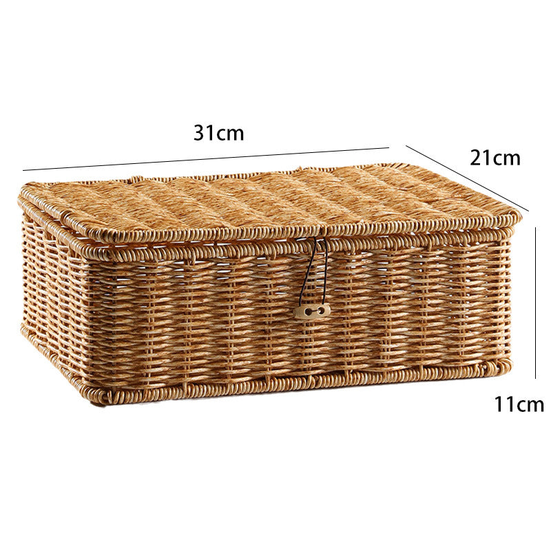Handcrafted Natural Wicker Storage Chest Bowlift