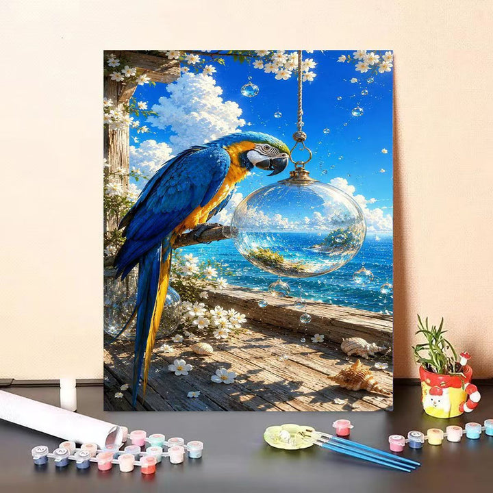 Dolphin-Themed DIY Paint by Numbers Canvas Art Bowlift