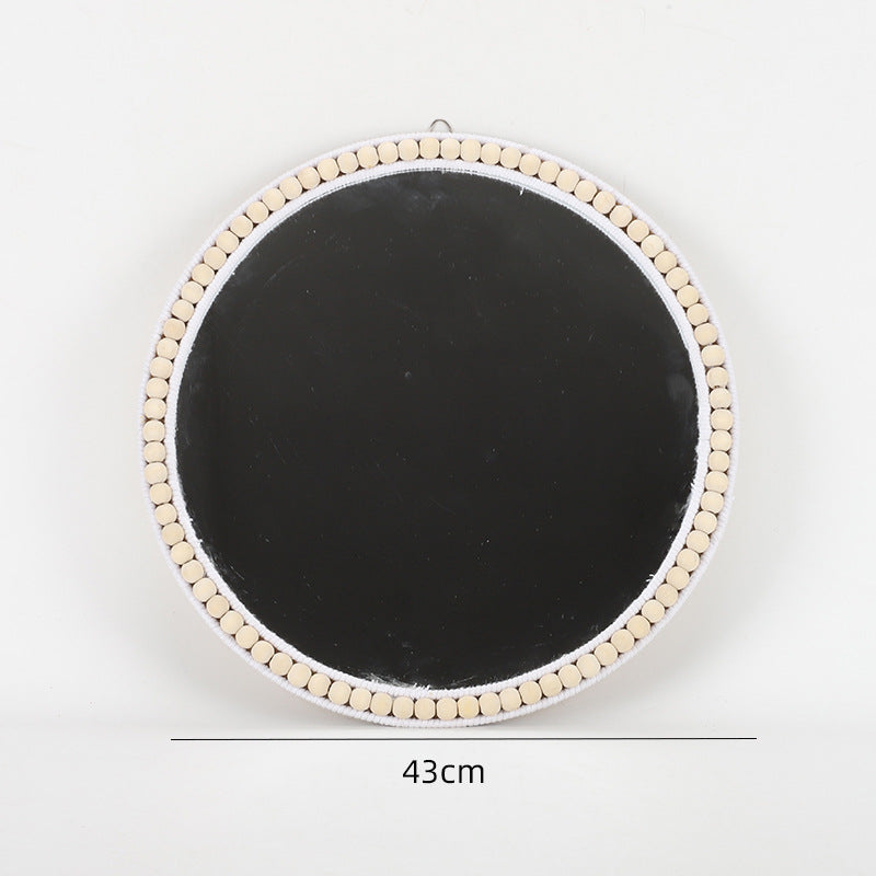 Round Wall Mirror with Rattan Design Bowlift