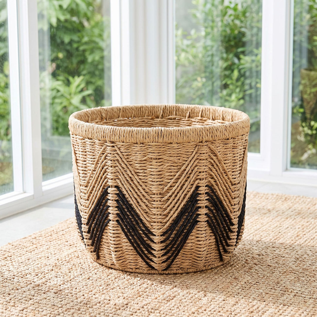 Storage basket with stylish zigzag pattern Bowlift