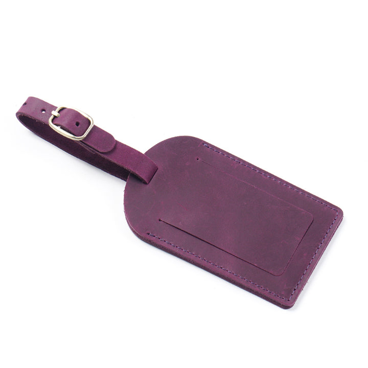 Leather Luggage Tag with Adjustable Buckle Bowlift