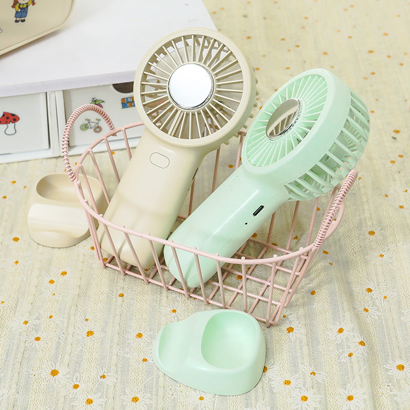 Women's Portable Hand Fan with Ergonomic Handle and USB Charging Function Bowlift