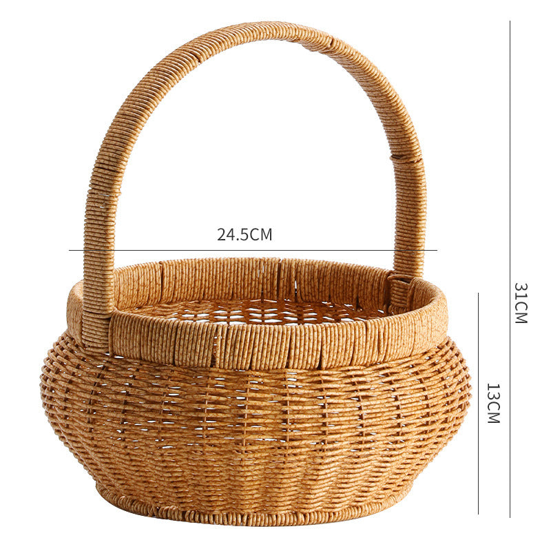 Handwoven Decorative Basket Bowlift