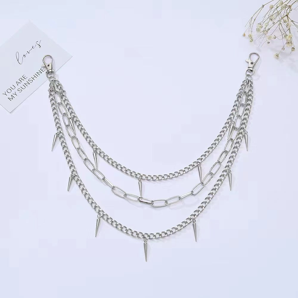 Fashionable chain belt with spiked details Bowlift