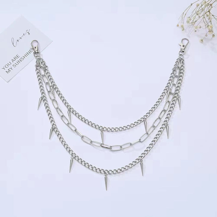 Fashionable chain belt with spiked details Bowlift