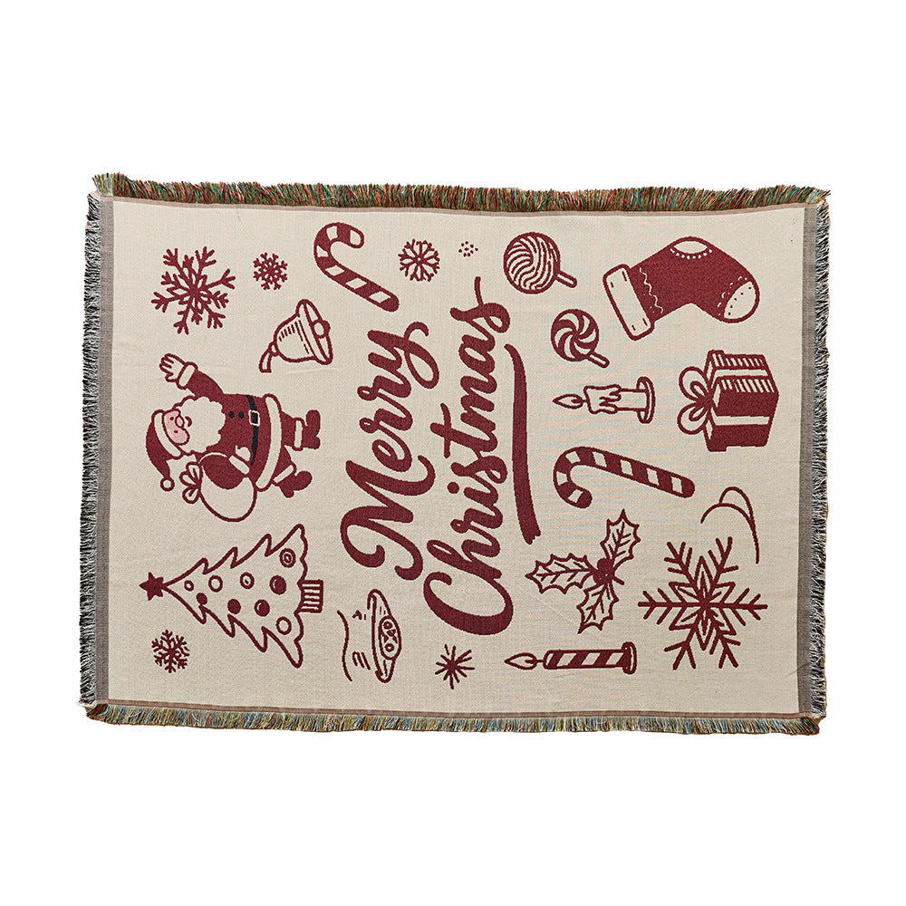 Festive Holiday-Themed Throw Blanket