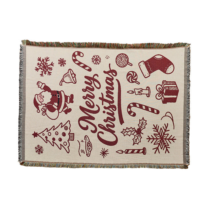 Festive Holiday-Themed Throw Blanket