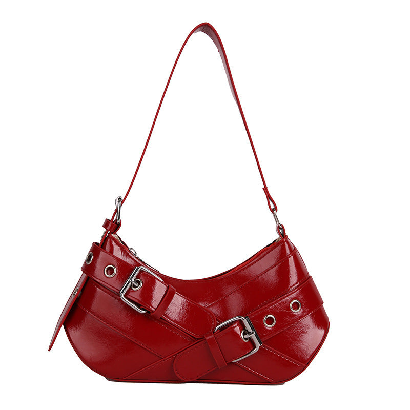 Stylish Patent Leather Shoulder Bag Bowlift
