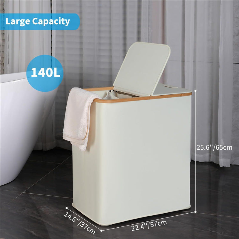 Laundry basket with lid and shelf table Bowlift