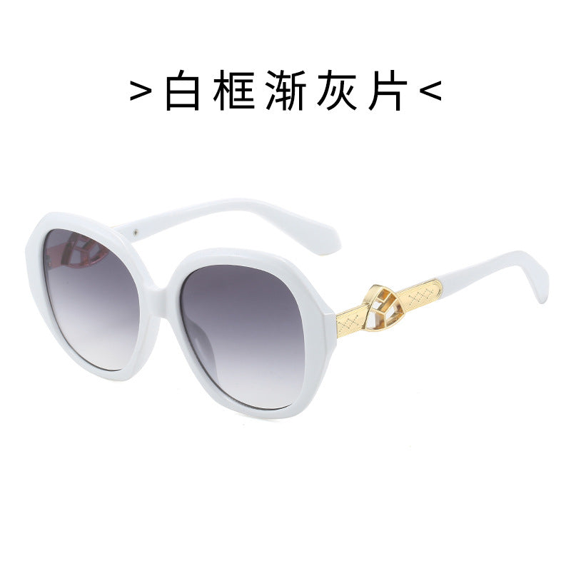Women's Oversized Sunglasses with Golden Accents Bowlift