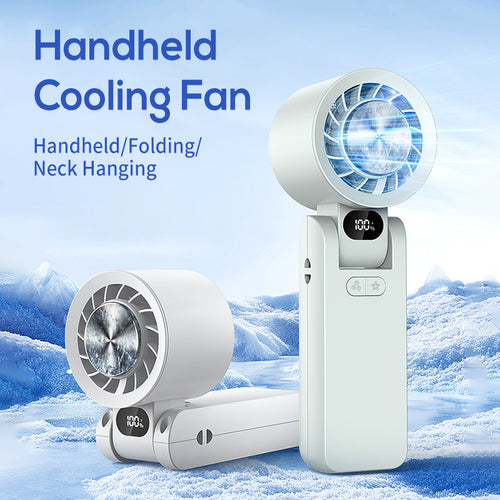 Unisex Portable Hand Fan with Digital Control Bowlift