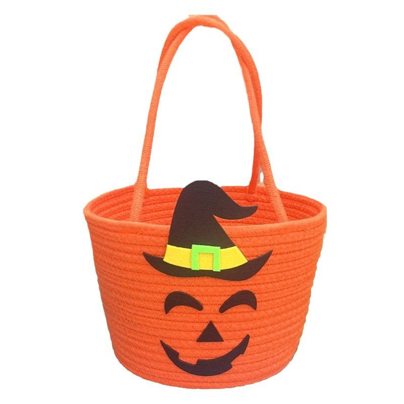 Women Halloween Basket with Wizard Hat Motif Bowlift