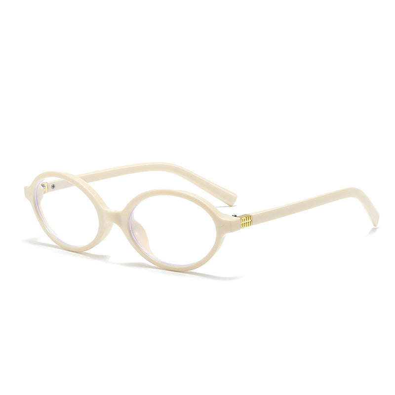 Women's fashionable oval glasses with golden accents Bowlift
