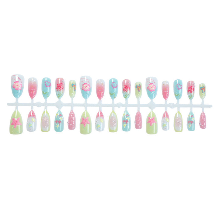 Artistic Floral Press-On Nail Collection Bowlift