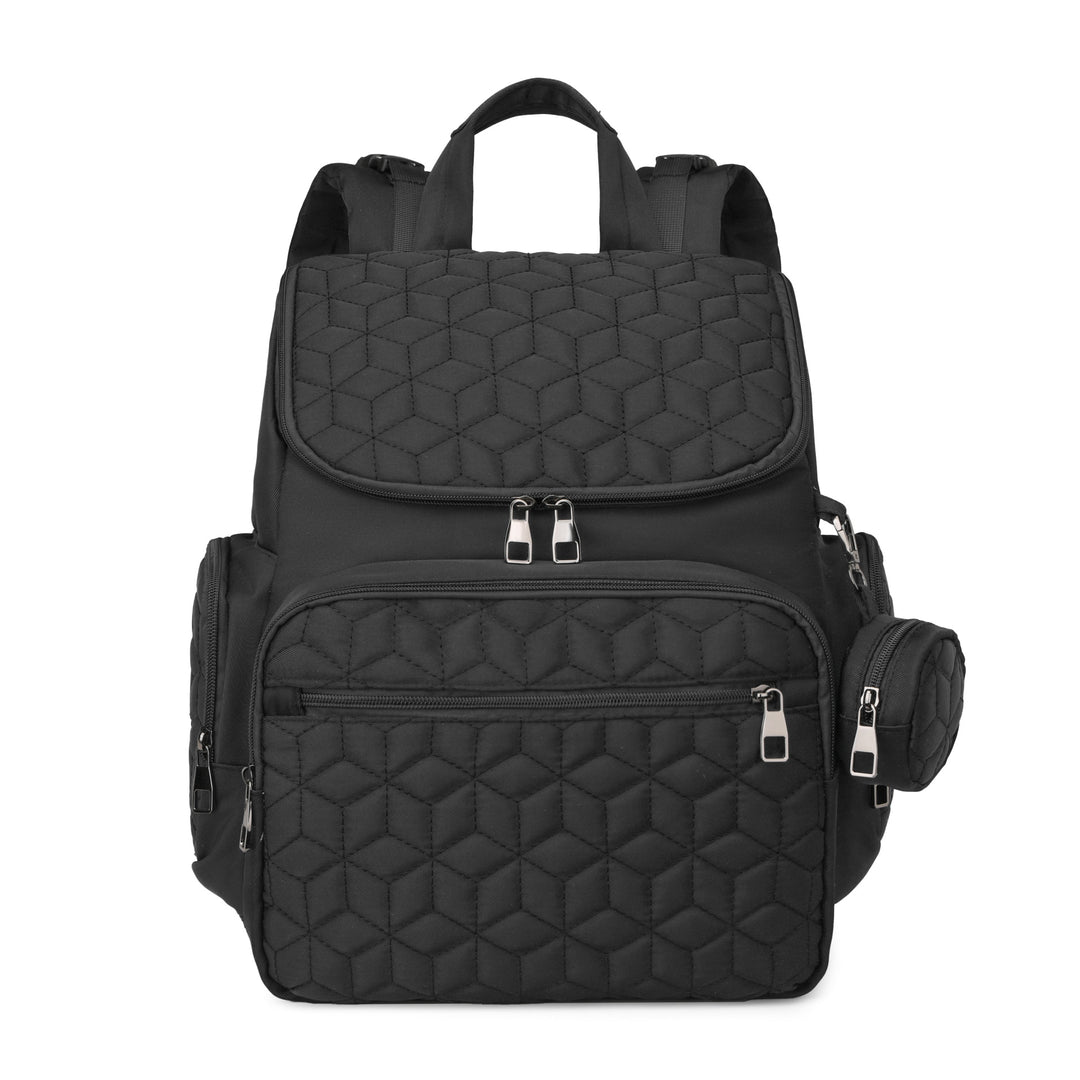 Versatile Quilted Multi-Pocket Backpack Bowlift