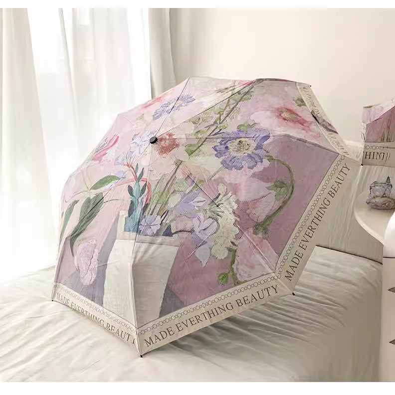 Women Folding Umbrella Bowlift