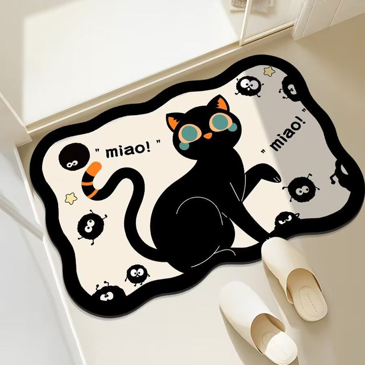 Fun Cat-Themed Bathroom Mat Bowlift