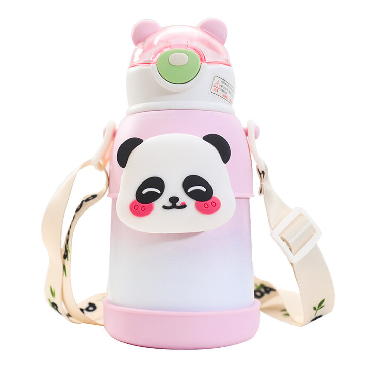 Ladies' drinking bottle with practical carrying strap and cute design Bowlift
