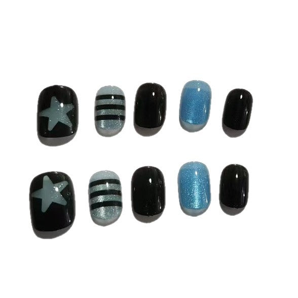Glamorous Star and Stripe Press-On Nails Bowlift