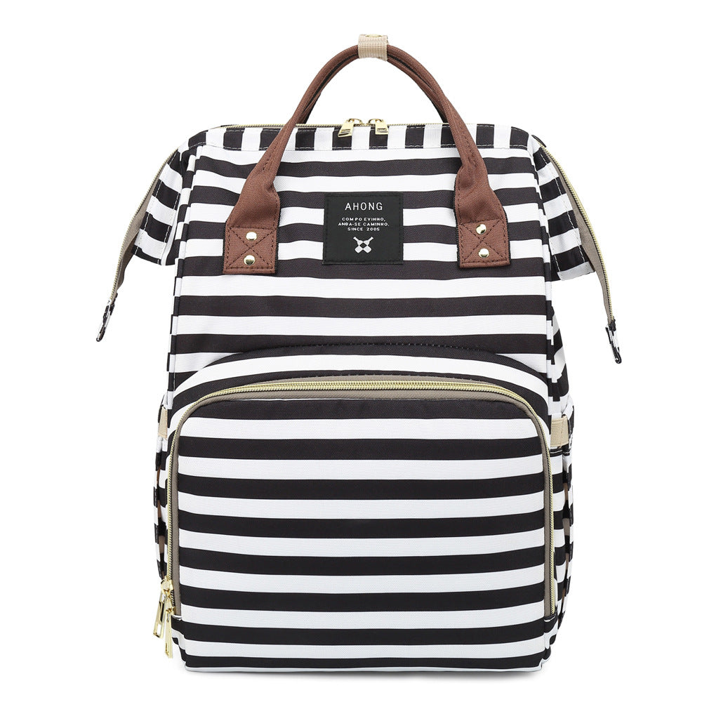 Stylish Striped Backpack Bowlift