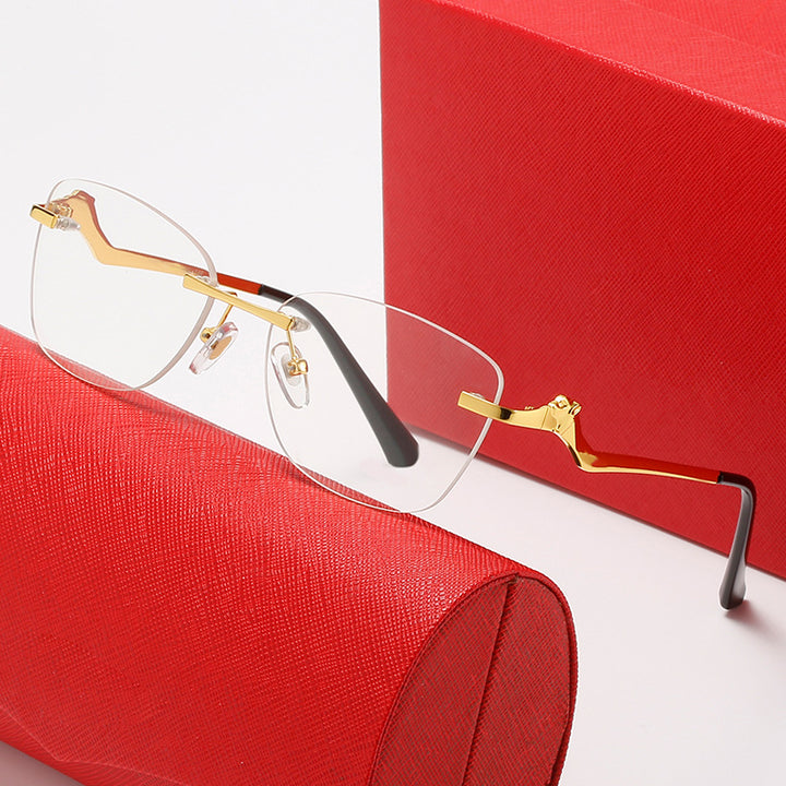 Women's fashionable sunglasses with asymmetrical frame and comfortable nose pads Bowlift