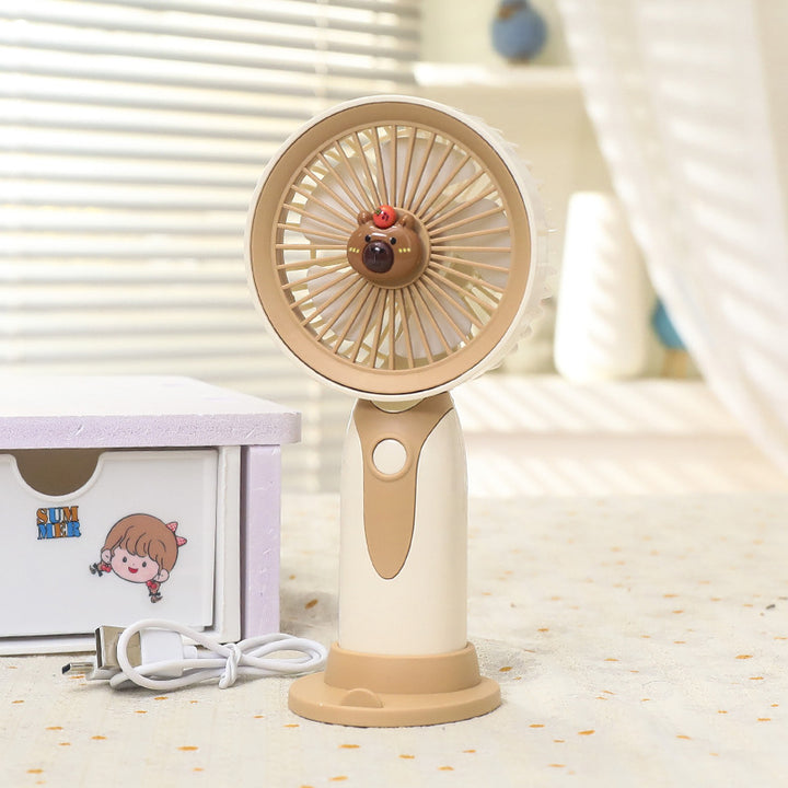 Ladies Portable Hand Fan with Cute Designs Bowlift