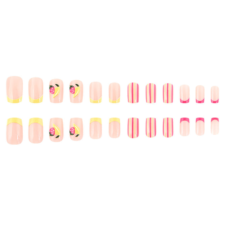 Artistic Fruit-Inspired Gel Nail Art Set Bowlift