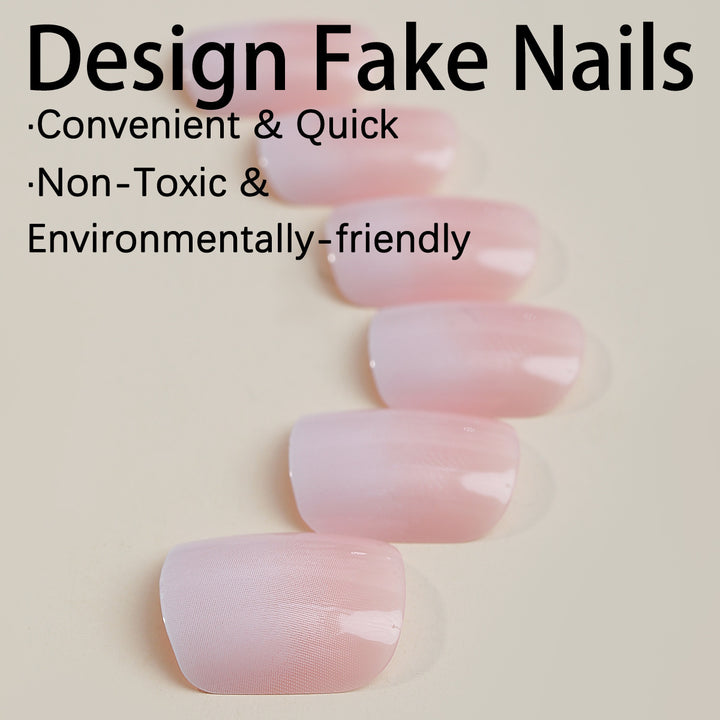 Artificial nail set with elegant natural finish Bowlift
