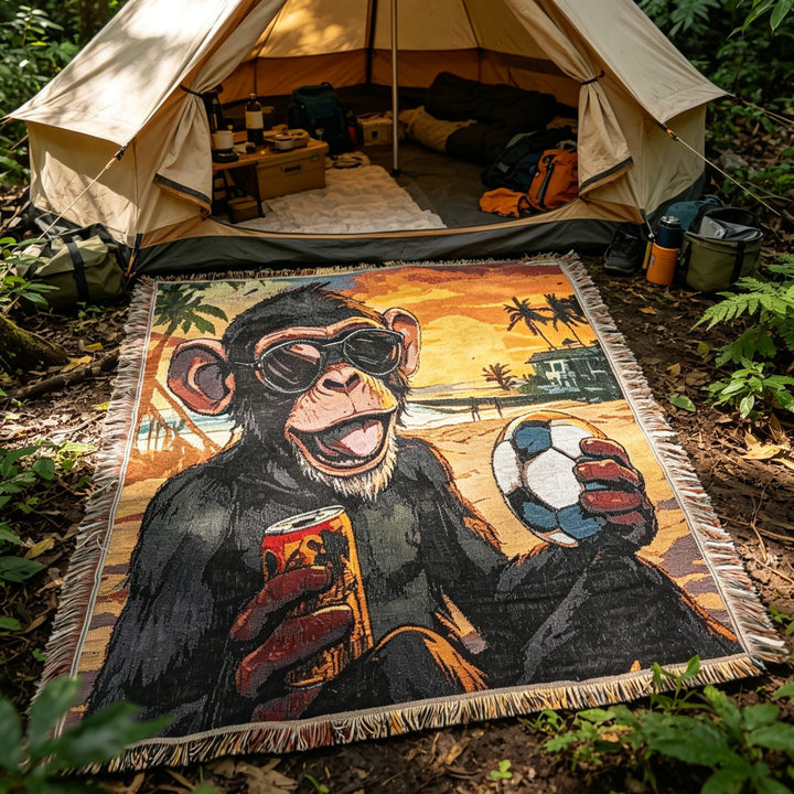 Whimsical Animal-Themed Tapestry Throw Blanket