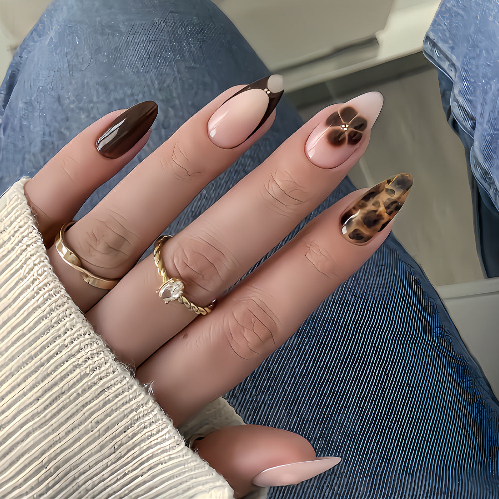 Elegant Stiletto Press-On Nail Art Set Bowlift