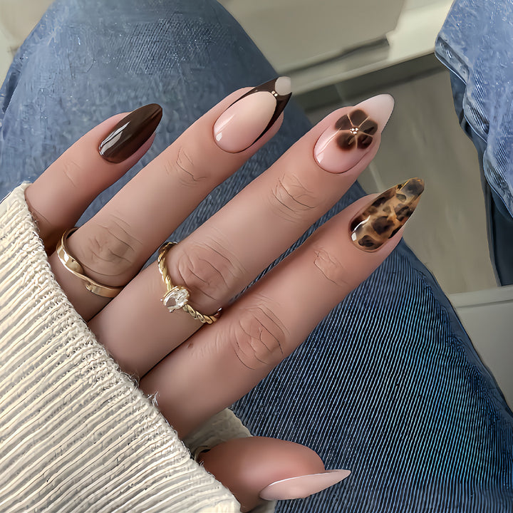 Elegant Stiletto Press-On Nail Art Set Bowlift