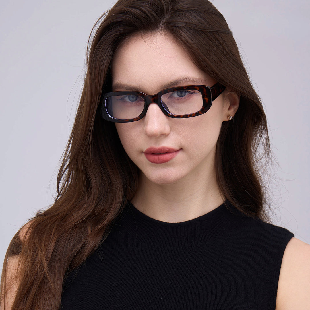 Women's square glasses with modern acetate frame Bowlift
