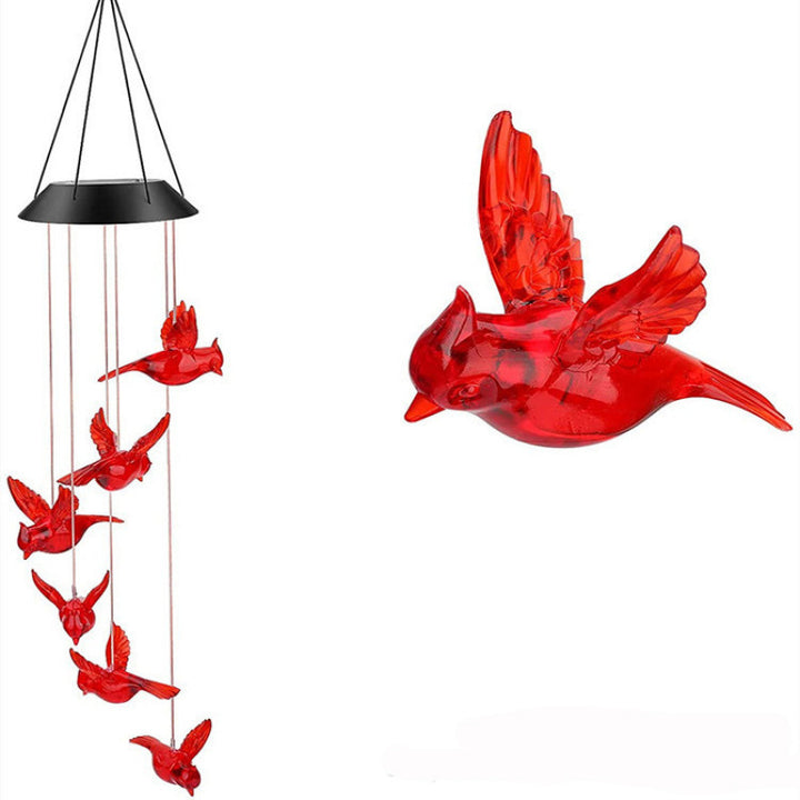 Decorative Flamingo Hanging Mobile Wind Chime Garden Ornament Bowlift