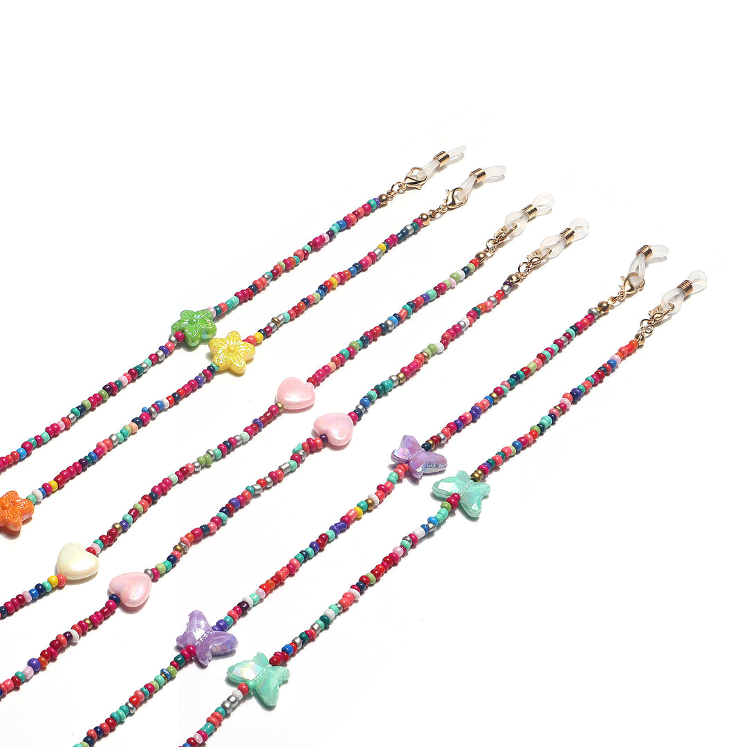 Colorful Floral Beaded Eyewear Holder Bowlift