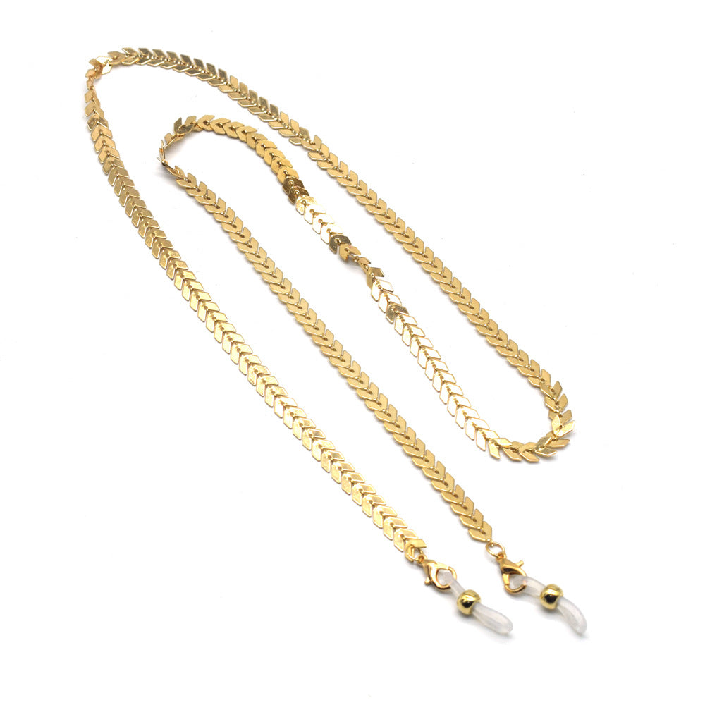 Adjustable Silver Eyewear Chain Bowlift