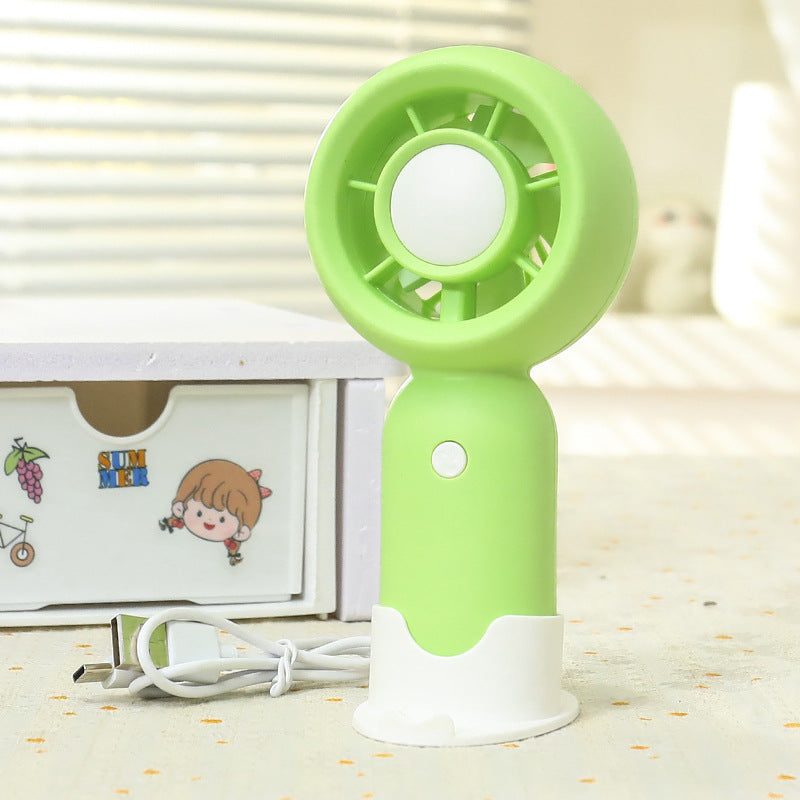 Women's Portable Mini Hand Fan with Ergonomic Handle and Cute Animal Design Bowlift